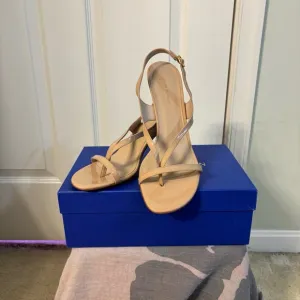 Elegant Tan Sandals 3 1/2 inch heel, Size 11