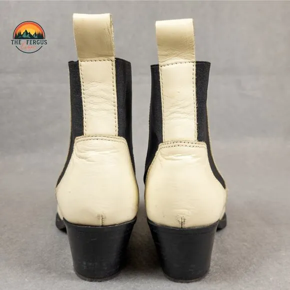 Everlane Boot Leather Made in Italy Wild Western Americana Style White Size 7
