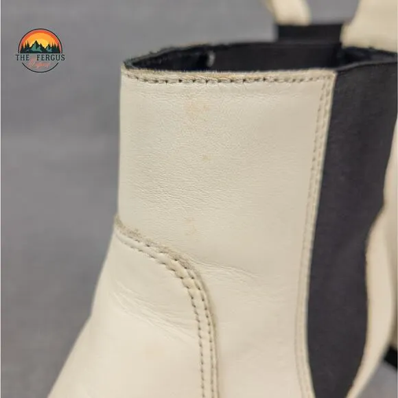 Everlane Boot Leather Made in Italy Wild Western Americana Style White Size 7