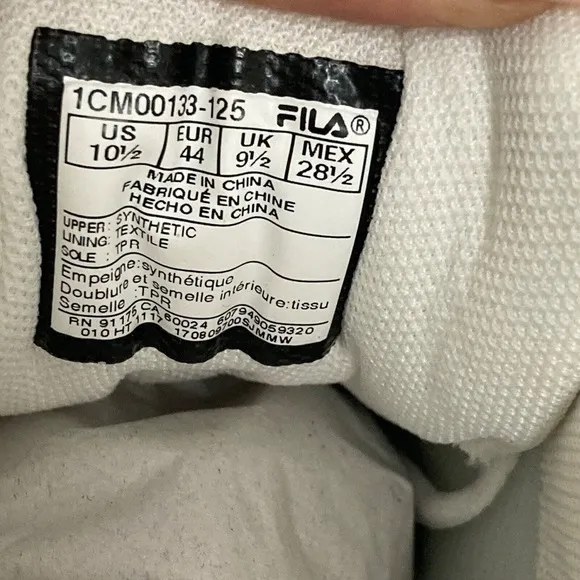Fila New Campora Mens Sneakers Shoes White US Size 10.5 Casual Travel‎