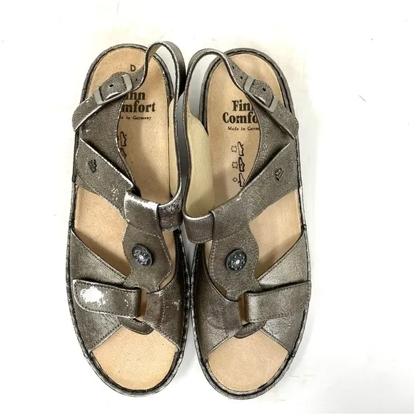 Finn Comfort Adana Leather Sandals Espresso