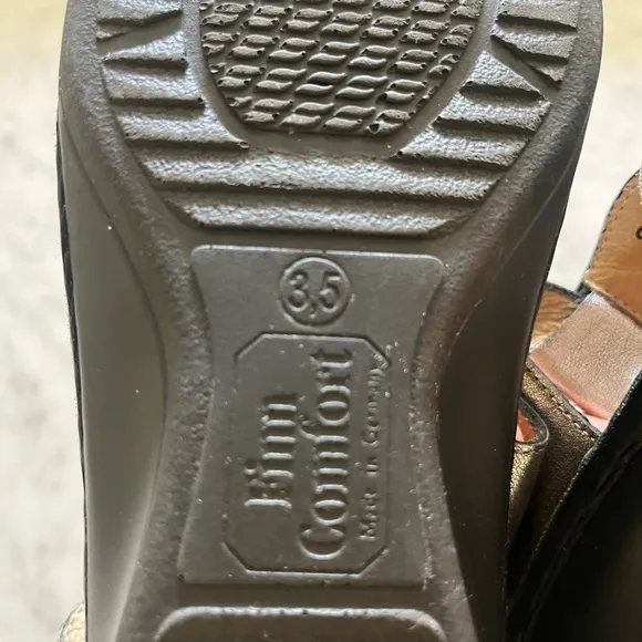 Finn Comfort Adana Metallic Leather Adjustable Sandals Women’s Size 5.5