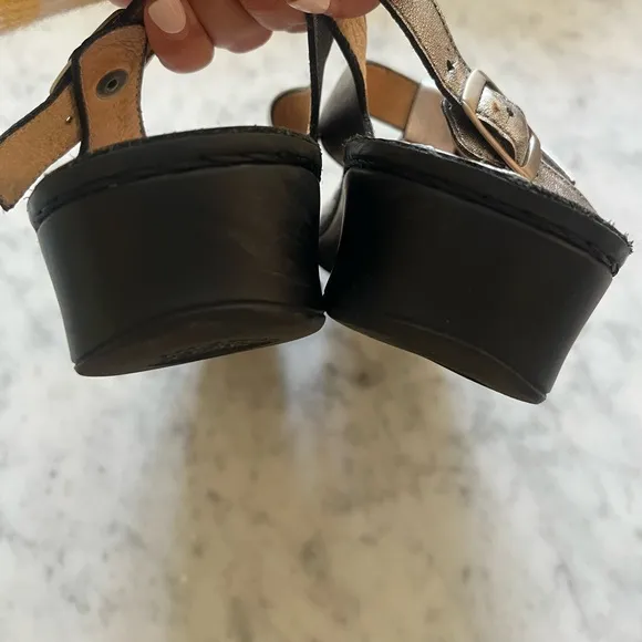 Finn Comfort Adana Metallic Leather Adjustable Sandals Women’s Size 5.5