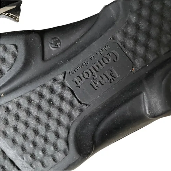 FINN COMFORT Germany Metallic Bronze Leather Velcro Strap Sandals 41