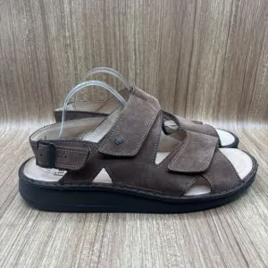 Finn Comfort Toro Brown Nubuck Leather Adjustable Mens Size 10.5 EU 47 Sandals