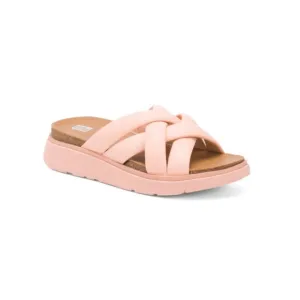 FITFLOP Blush Leather Gen Padded Strap Slide Sandals