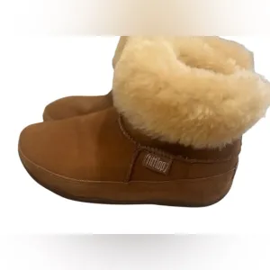 FitFlop Original Mukluk Shorty Double-Faced Shearling Ankle Boots Black 39 8