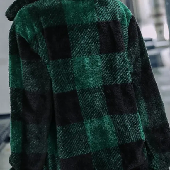 Forest Plaid Collared Jacket