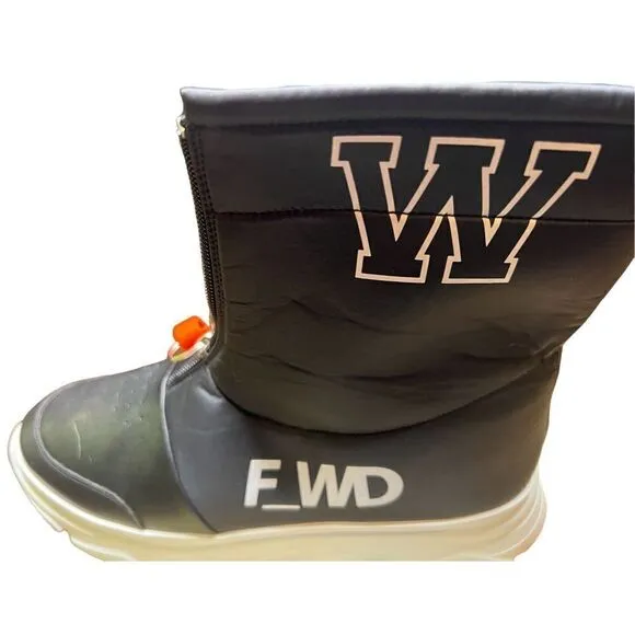 FORWARD F_WD FAUX LEATHER BOOT WITH ZIP for Women in Black NWOB Size 40/10