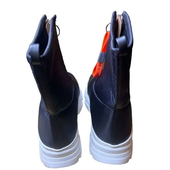 FORWARD F_WD FAUX LEATHER BOOT WITH ZIP for Women in Black NWOB Size 40/10
