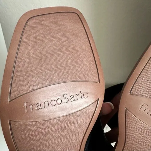 Franco Sarto Women's Emmie Slingback Flat Sandals Black Size 9