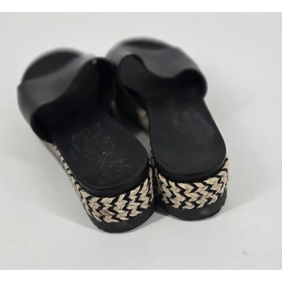 Fratelli Robinson Leather Platform Sandals Womens 8.5 Rope Sole Greek Made