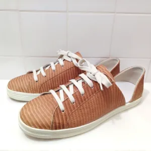 Freda Salvador Eda Sneakers Leather Mini Croc Made In Spain 8.5