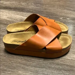 Free People Leather Slide Sandals