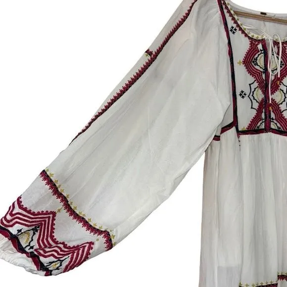Free People Women's Sweet Escape Midi Dress boho embroidered small