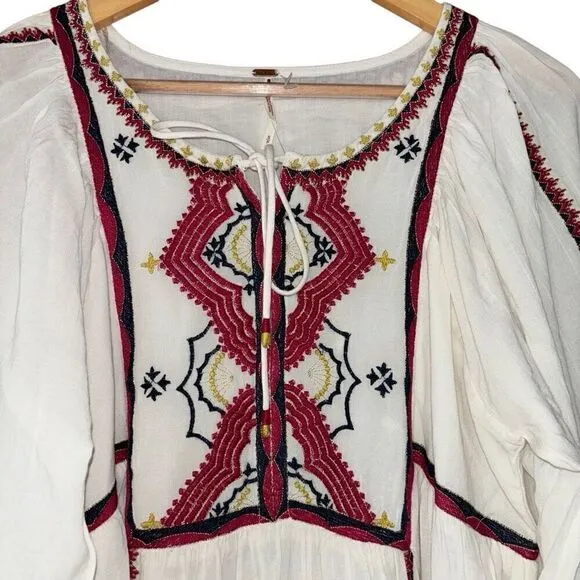 Free People Women's Sweet Escape Midi Dress boho embroidered small