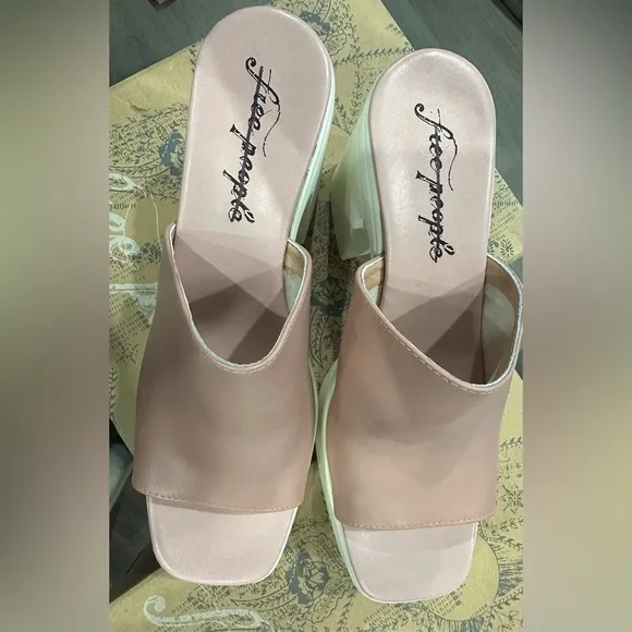 FREE PEOPLE 'Zoe' Platform Slide Sandal in Pink Size 10/41