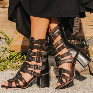 Freebird Zeus Black Gladiator Sandals