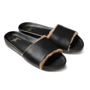 Gallito Shearling Slide SandalBLACK size 8