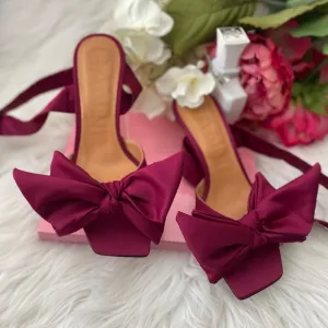 GANNI Bow Wrap Sandals