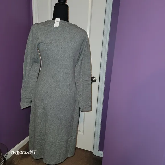 GAP CashSoft Gray Midi Sweater Dress Sz: S NWT
