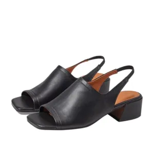 Gentle Souls Kenneth Cole Penny Sandals Womens 10 Black Leather Slingback Heels