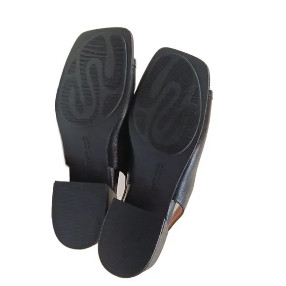 Gentle Souls Kenneth Cole Penny Sandals Womens 10 Black Leather Slingback Heels