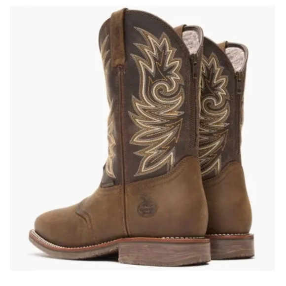 Georgia Boot Carbo-Tec Elite Waterproof Western Work Boot leather size 8.5 zip