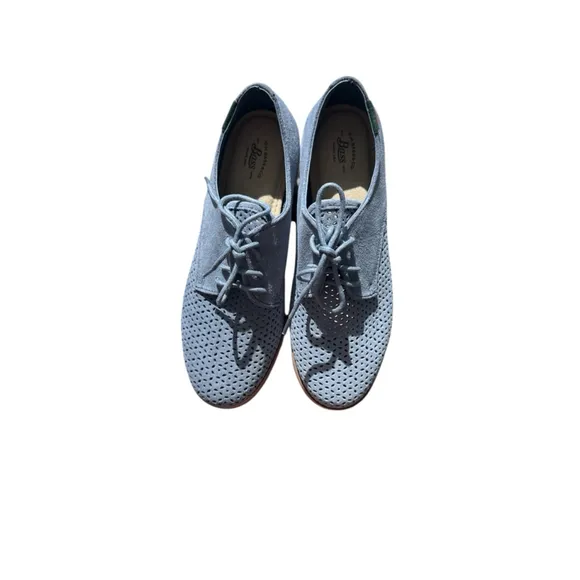 G.H. Bass &amp; Co Ellis Breathable Suede Oxford Dress Shoe Men’s 7.5 Blue NWOB