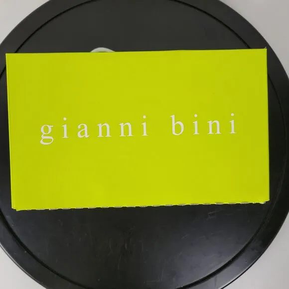 Gianni Bini Oziee Women Sandals Size 11 Green Clear Vinyl Sculptural Heel NEW