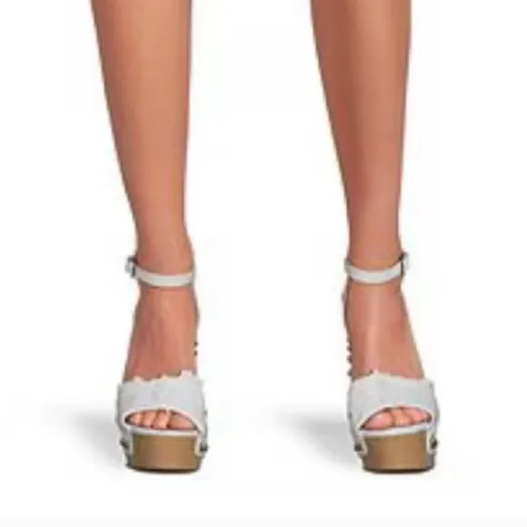 Gianni Bini x DANNIJO Daisy Denim Studded Platform Sandals
