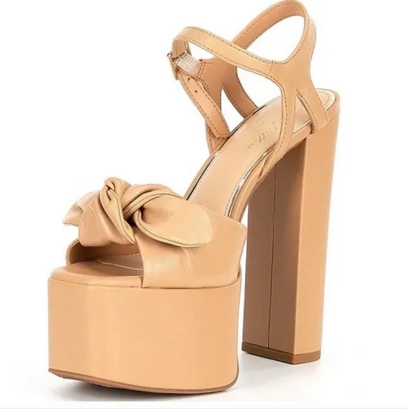 Gianni Bini x Jess Southern Carrie Knotted Bow Platform Sandals
