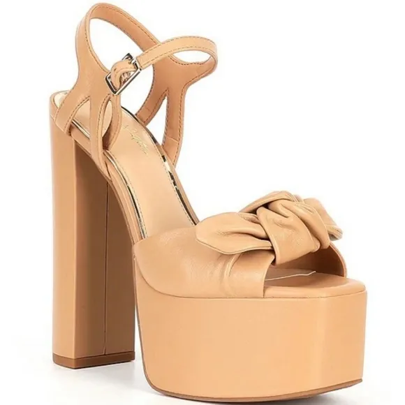 Gianni Bini x Jess Southern Carrie Knotted Bow Platform Sandals
