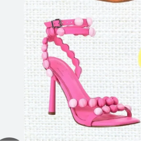 Gianni Bini x Jess Southern Phoebe Bobble Bead Ankle Wrap Dress Sandals