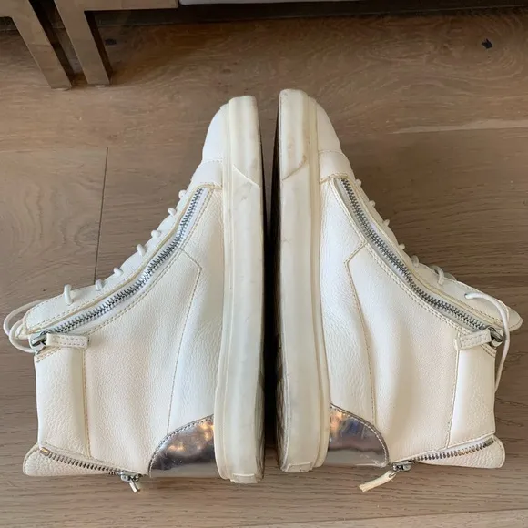 Giuseppe Zanotti white leather high top sneakers sz 46 men