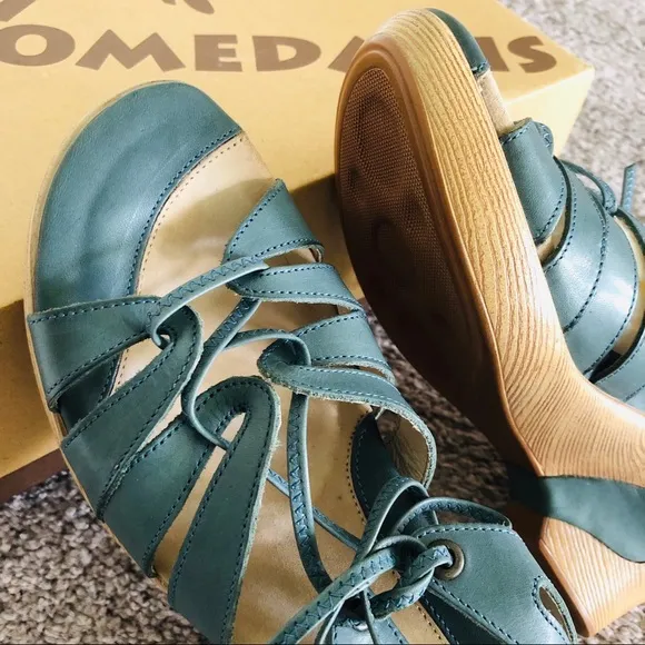 Gorgeous Denim/Deep Teal Wedge Sandals