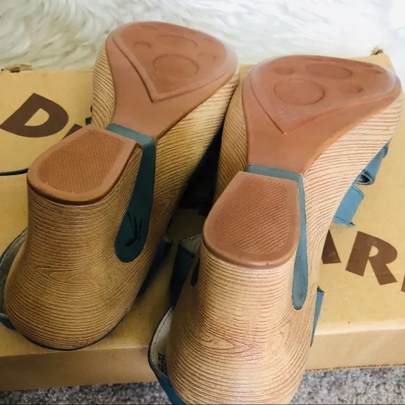 Gorgeous Denim/Deep Teal Wedge Sandals