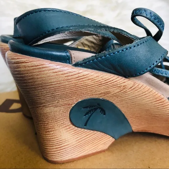 Gorgeous Denim/Deep Teal Wedge Sandals
