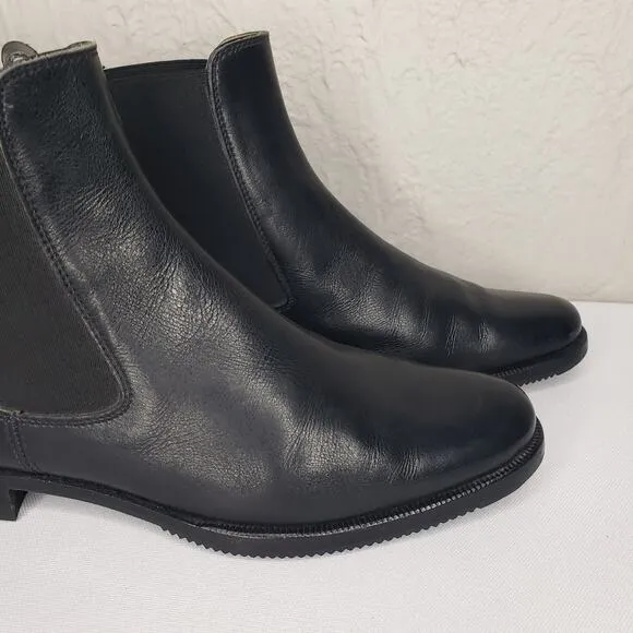 Gravati Handmade in Italy Black Leather Ankle Chelsea Boots 6 W 4.5 M Booties