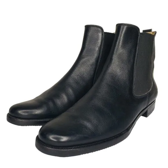 Gravati Handmade in Italy Black Leather Ankle Chelsea Boots 6 W 4.5 M Booties