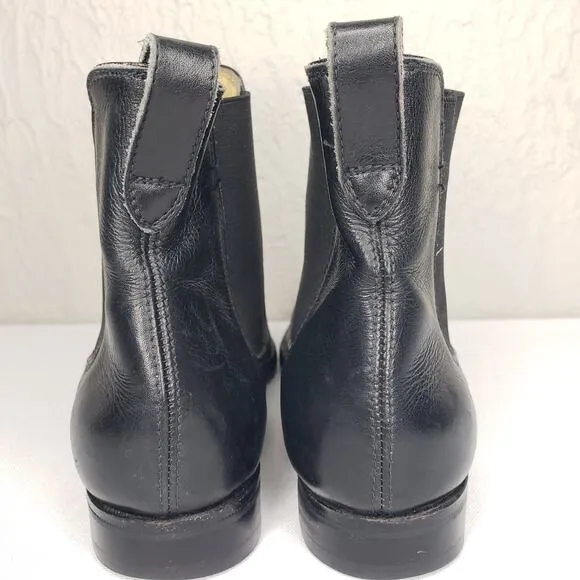 Gravati Handmade in Italy Black Leather Ankle Chelsea Boots 6 W 4.5 M Booties