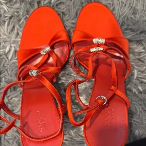 Gucci Red Strappy Sandals
