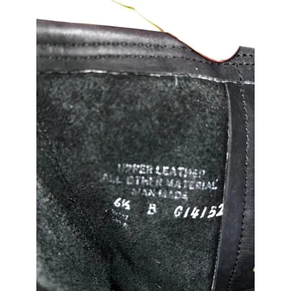 HARLEY DAVIDSON Combat Boots Women's Size 6.5 Side Zip Lace Up Black Leather