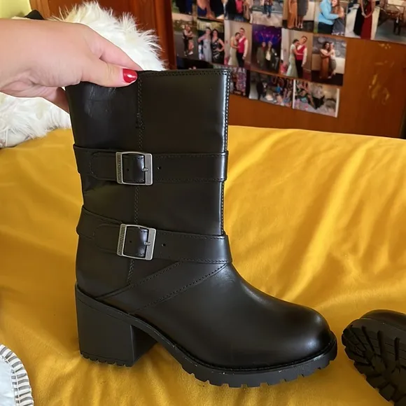 HARLEY DAVIDSON Women's Lalanne Triple Strap Riding Boots Size 6.5