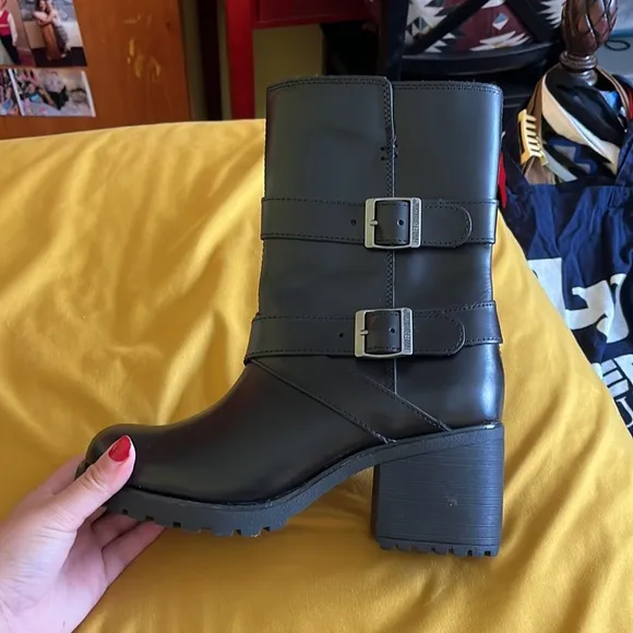HARLEY DAVIDSON Women's Lalanne Triple Strap Riding Boots Size 6.5