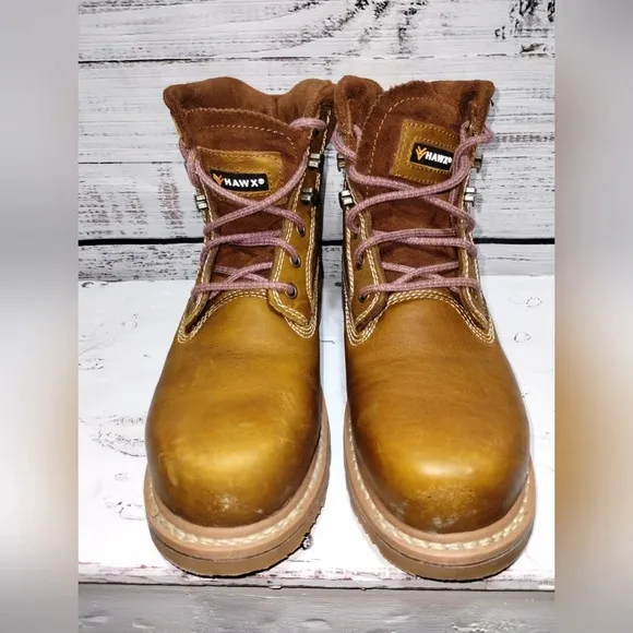 HAWX Trooper Work Boots Composition Toe Tan size 8.5 Utility Construction