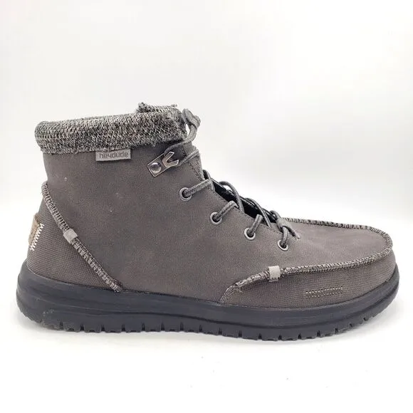 HEY DUDE Bradley Lace Up Boots Men's 9 Lightweight Water Resistant Fabric