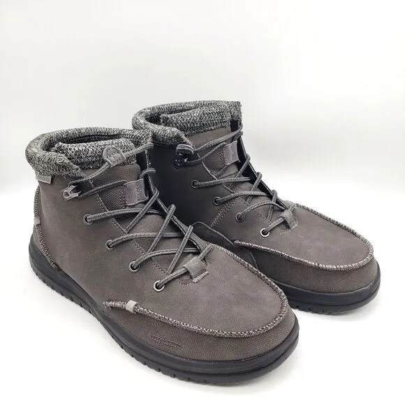 HEY DUDE Bradley Lace Up Boots Men's 9 Lightweight Water Resistant Fabric