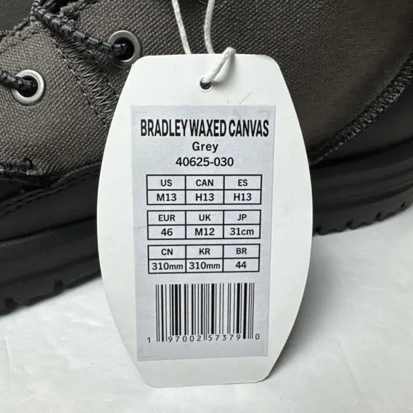 Hey Dude Bradley Mens Size 13 Grey Black Waxed Canvas Boots 40625-030 Sneaker