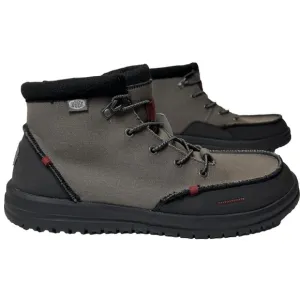Hey Dude Bradley Mens Size 13 Grey Black Waxed Canvas Boots 40625-030 Sneaker